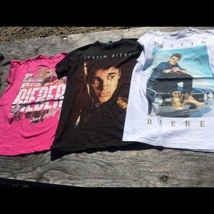 Justin Bieber concert tshirts